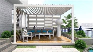 10x10 útdraganleg pergola